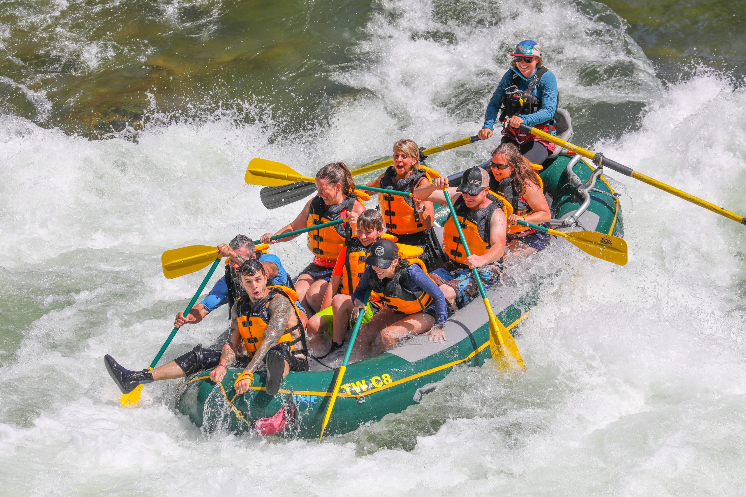 small boat whitewater rafting in jackson hole